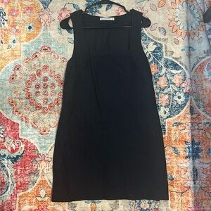 Linen-Blend Shift Mini Dress